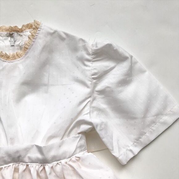 Vintage Adorable Swiss dot apron dress fits 3/4T - Picture 6 of 7